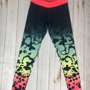 Ombré adidas leggings with butterfly graphics